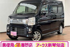 スズキ エブリイワゴン660 PZターボスペシャル ハイルーフ 4WD　社外フルセグナビ　社外バックカメラ （ブラック）