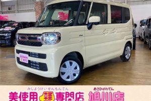 スペーシア　ハイブリット G　4WD　届出済未使用車 (シフォンアイボリー）