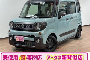 スズキ スペーシア660 ギア ハイブリッド XZ 4WD　Pスタート　両側パワスラ　LEDライト （ライトブルーツートン）